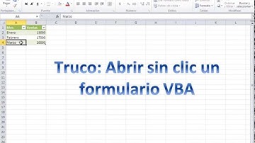 Cómo abrir formularios automaticamente en una celda de Excel con macros