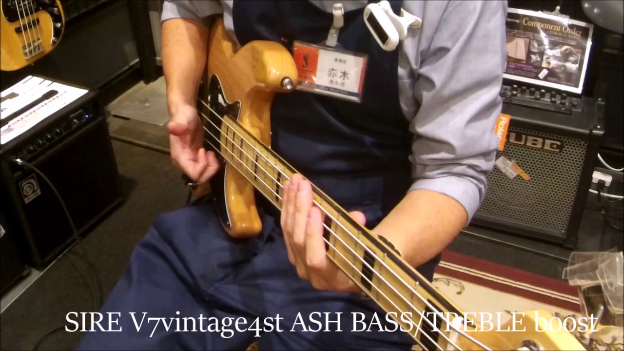 Sire V7 vintage 4st ASH Test (BASS/TREBLE boost) - YouTube