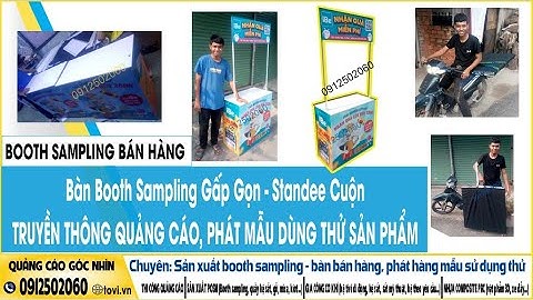 Hướng dấn lắp đặt booth sampling mini - bằng sắt cho PG sử dụng ở Siêu Thị phát hàng mẫu