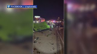 Crash involving 2 semi trucks shuts down lanes on I-80/90 at Grant Street