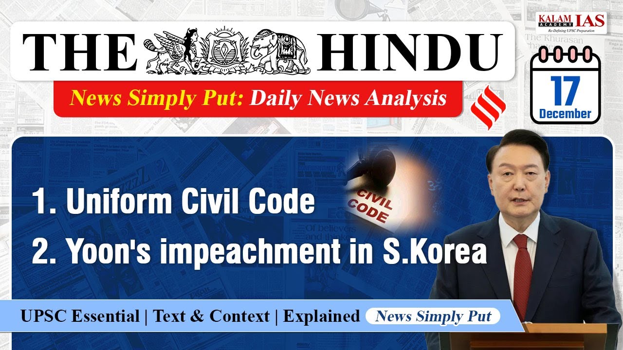 Daily UPSC Current Affairs | The Hindu & Indian Express Explained | NSP ...