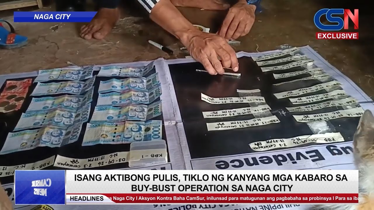 Isang aktibong pulis, tiklo ng kanyang mga kabaro sa buy-bust operation sa Naga City, CamSur