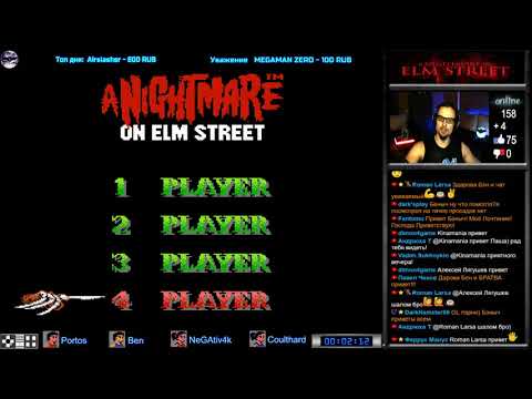A Nightmare on Elm Street прохождение coop x4 | Игра на (Dendy, Nes, Famicom, 8 bit) Стрим RUS