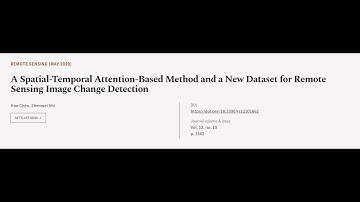 A Spatial-Temporal Attention-Based Method and a New Dataset for Remote Sensing Image ... | RTCL.TV