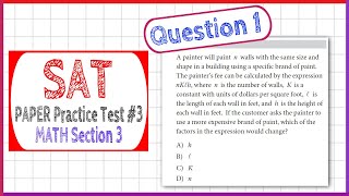 Question 1 from SAT Paper Practice Test 3, Section 3