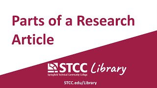 Parts of a Research Article