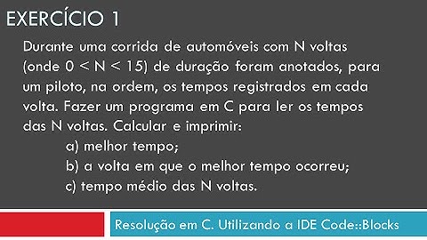Exercício 1 - Lista 1 - Resolução em C