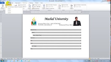 Ms Office 2010 Word Part 32) References Menu in Dari / Farsi Omar Akbari
