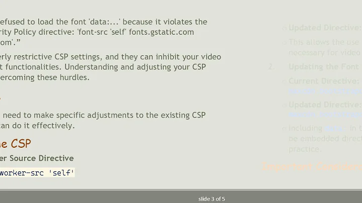 Resolving video.js and Content Security Policy (CSP) Conflicts