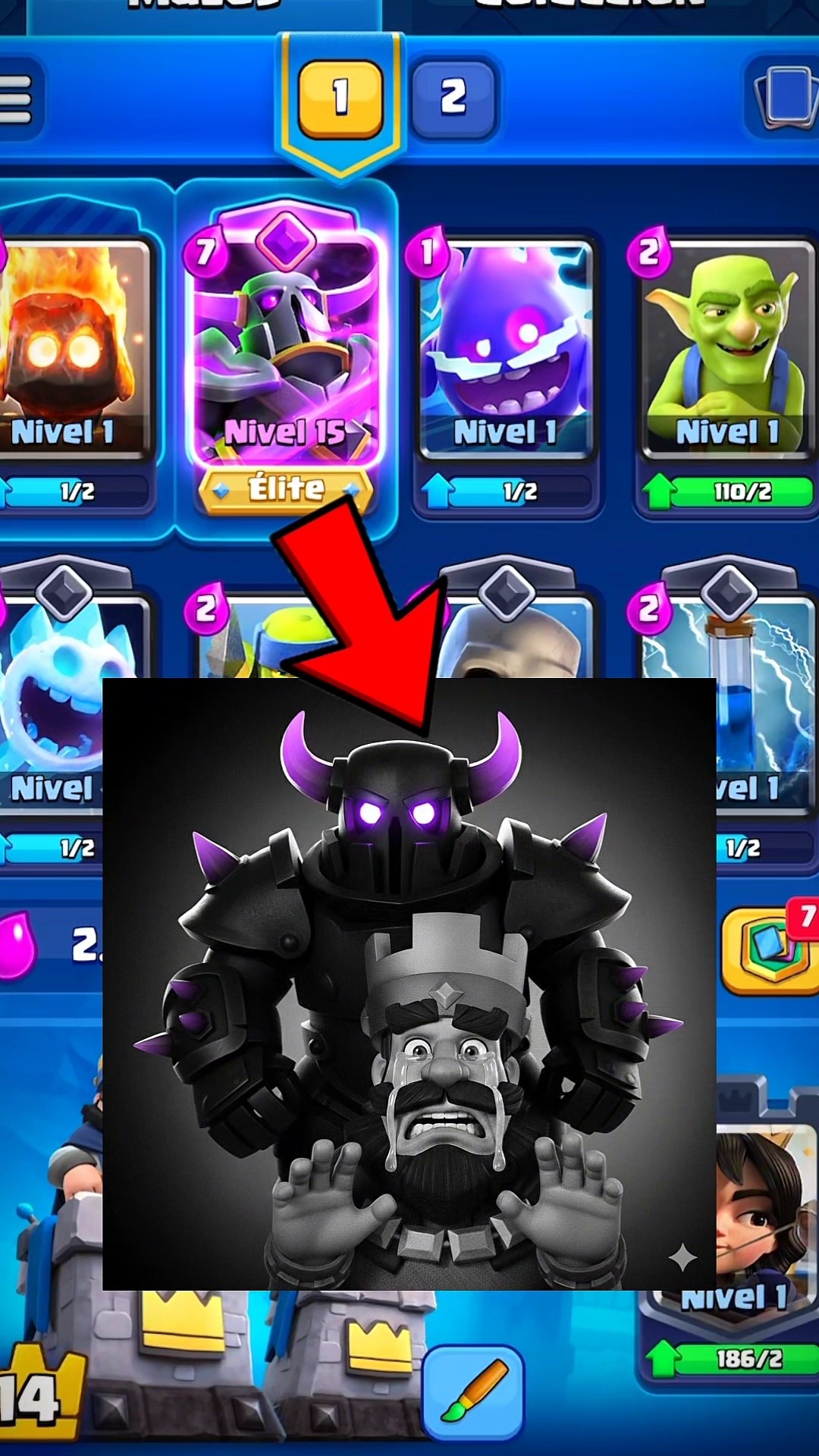PEKKA LEVEL 15 in ARENA 1 ☠️ #clashroyale - YouTube