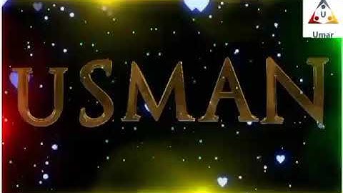 Usman name animated video|Animated Name Maker|#usmannamestatus