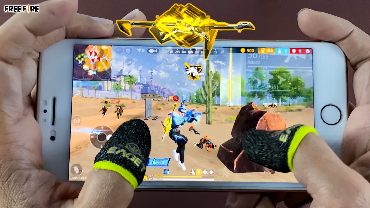 Poker MP40 + AK 47 💪 Duo Vs Squad Gameplay Free Fire Max🔥 iPhone 8 Plus 2026 