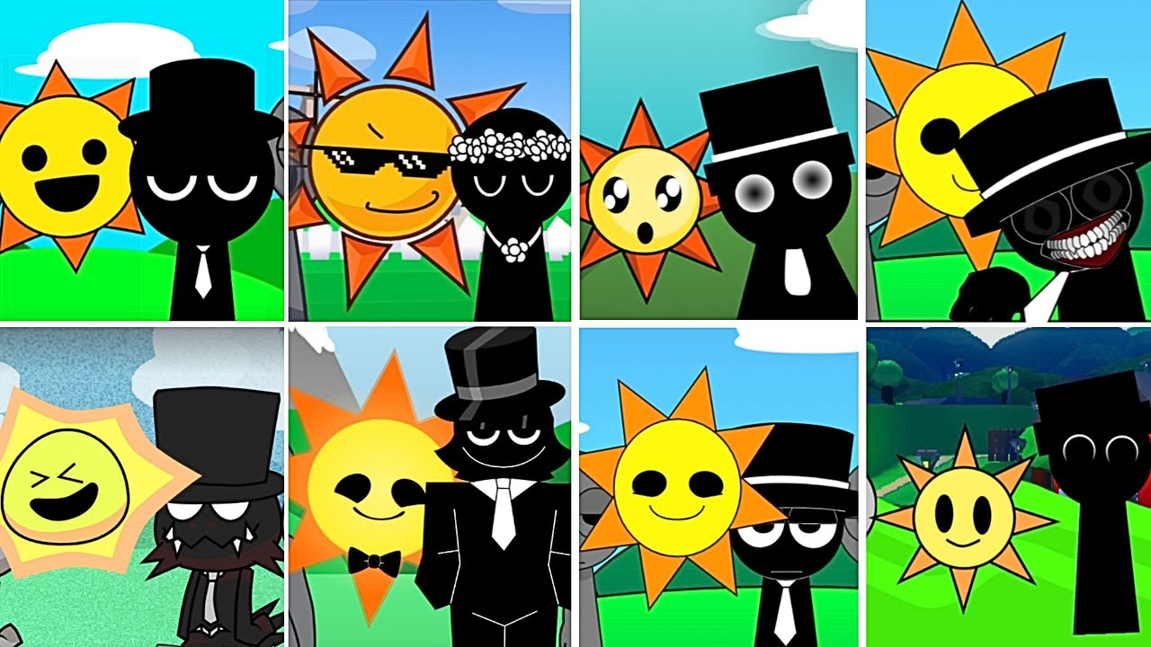 Incredibox - Sprunki but only MR.BLACK HAT and MR.SUN in ALL Different Mods.New Mods.Version 2