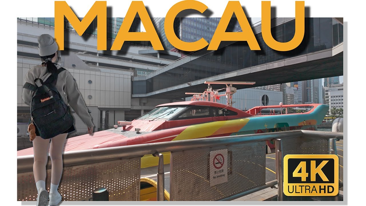 Hong Kong to Macau by High-Speed Ferry - FULL Process Tour | China in 4K