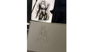 Anime Full Body Drawing Tutorial/Dynamic Action Pose (BlackCat) #characterdesign #animeart #mangaart