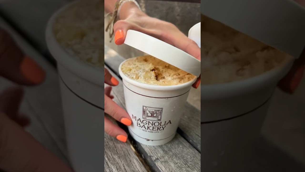 First time trying Magnolia Bakery’s Famous Banana Pudding in NYC! 🍌🍰 #DEVOURPOWER