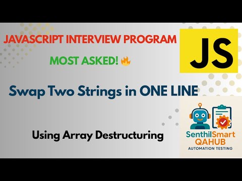 InterviewProgram#6 | Swapping Two Strings in One Line Using Array Destructuring