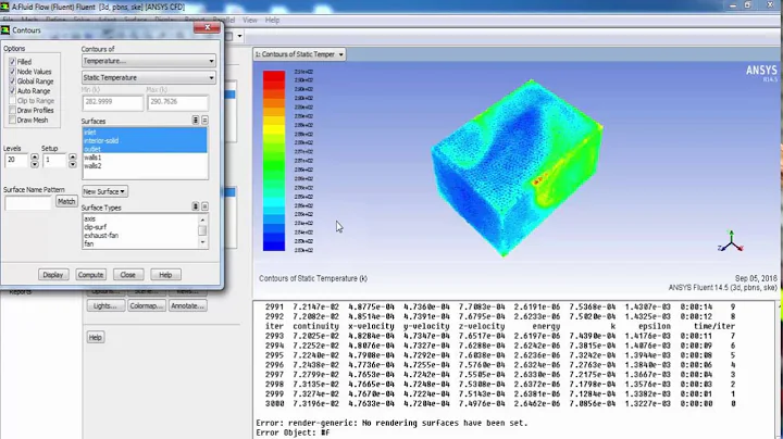 simulation of airconditioner by ansys c.f.d