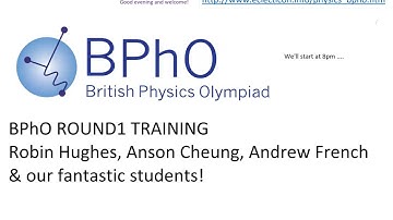 BPhO Round 1 training 2024: Session 1