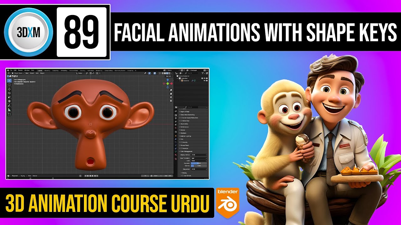 How to make Facial Animations with shape Keys in Blender | Class 89 of ...