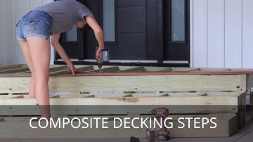 Composite Decking Front Steps Complete Tutorial