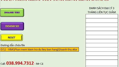 Học cùng Mr Cá #6 - Phần mềm VBA kiểm tra dữ liệu kinh doanh