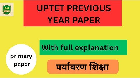 UPTET 2013 solved paper primary level EVS