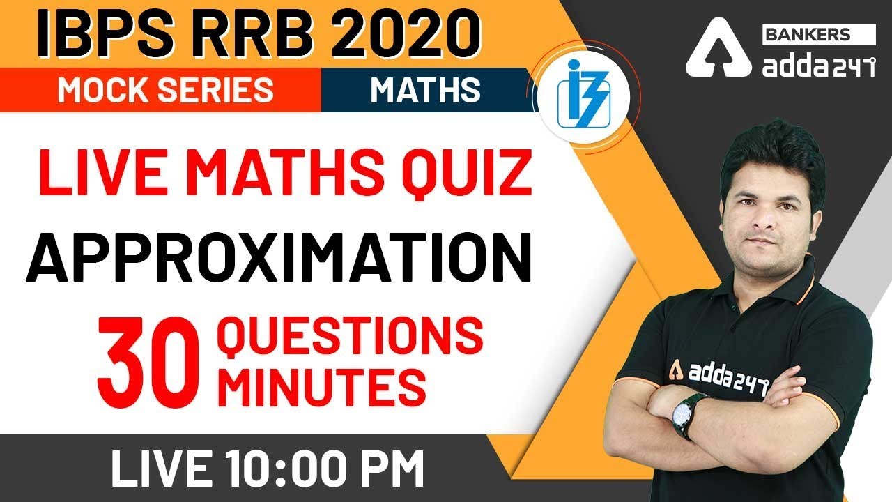 Live Maths Quiz | Approximation | Maths | IBPS RRB 2020 Mock Series
