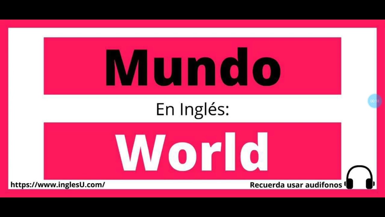 Cómo se dice Mundo en inglés Mundo en ingles YouTube