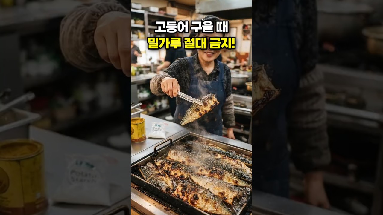 고등어구이 밀가루 없이 껍질 바삭하게 굽는 법