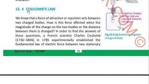 Coulomb law physics 10 | coulomb law 10th physics | Chapter 13