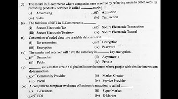Tybcom semester 6 | Computer System and Application | Manan prakashan Mcq
