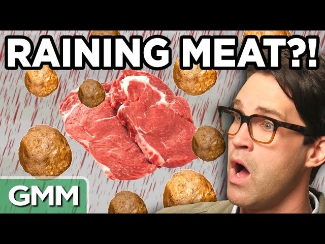 Rhett & Link on X: Stock photo people eat the weirdest things. Can we  guess what they're munching on? #GMM    / X