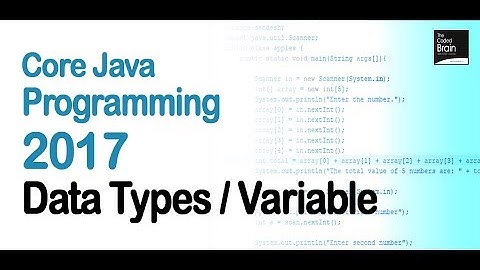 Core Java Programming 2017 Data Types and Variables #4