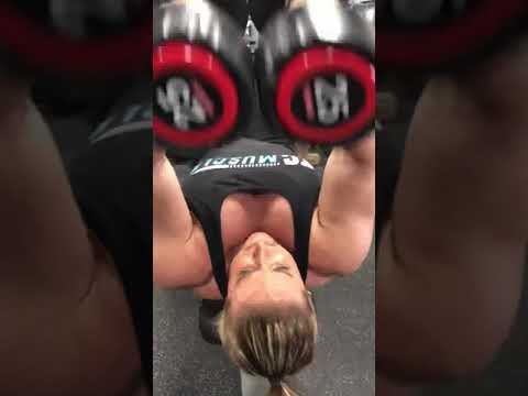 Theresa Ivancik chest and arm day!!