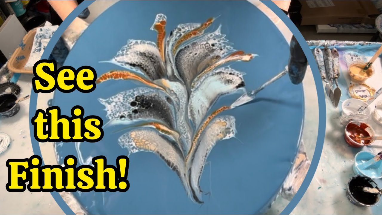 Acrylic Painting Tutorial, Fluid Art #acrylicpainting #fluidart #bloomtechnique