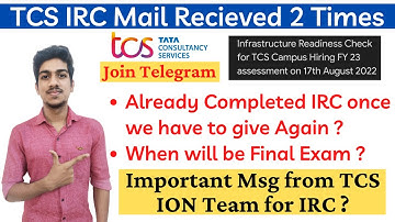 TCS NQT IRC Mail Recieved 2 Times | TCS NQT 2023 | TCS Infrastructure Readiness Check & TCS DRC