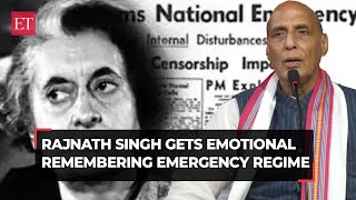 Rajnath Singh gets emotional remembering Emergency regime: &#39;My mother died still...&#39;