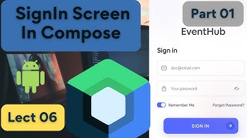 Lect 06 | Part 01 | SignIn Screen in Compose 2023 | Compose for Beginners | Compose With Rashid