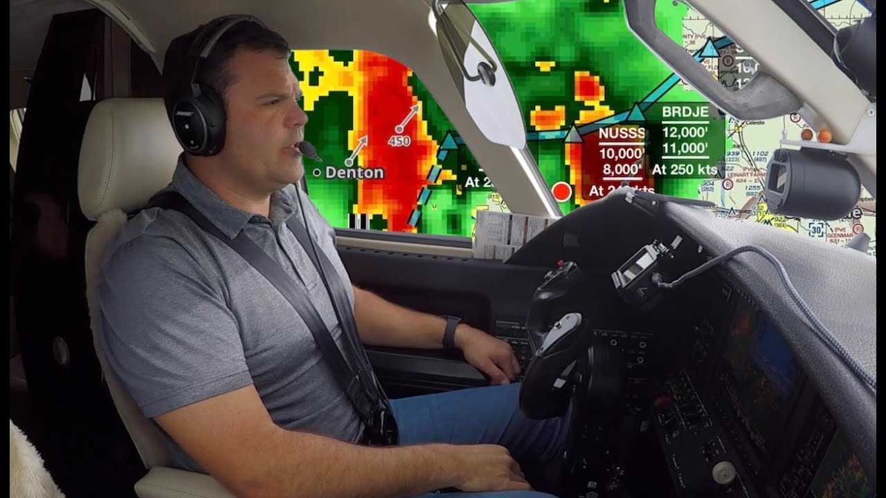 Flying a Single Pilot Jet into DFW with Thunderstorms