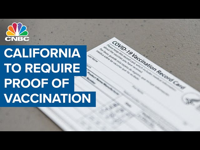 California to require proof of vaccination or weekly tests for state employees
