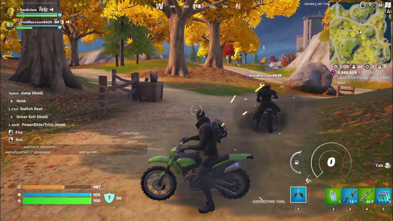 Fortnite Dirt Bike Trick Grinding YouTube