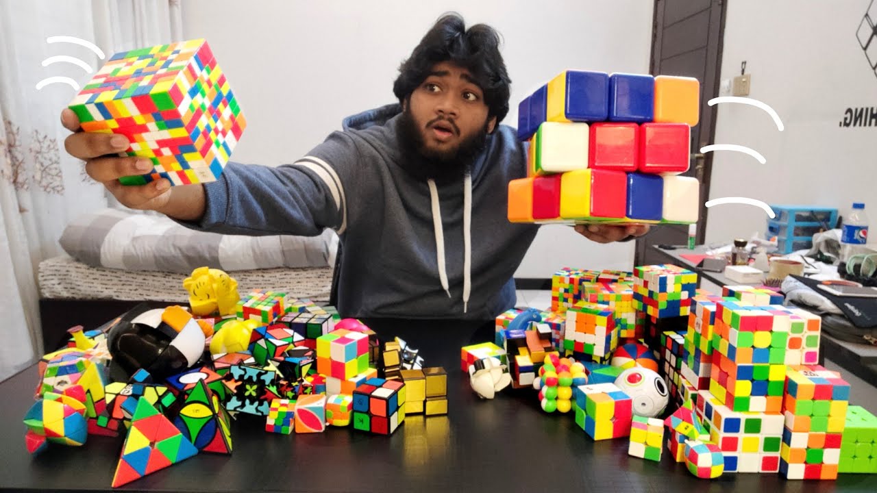 Solving My Entire Rubik's Cube Collection : - YouTube