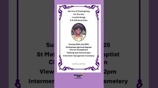 Lucette Snagg aka Elmena Cato | Funeral Announcement #ObituariesSVG #Obituaries #SVG
