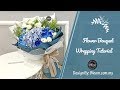 Flower Bouquet Wrapping Tutorial - Easy Way to use this wrapper || Cara Membungkus Buket Bunga Korea