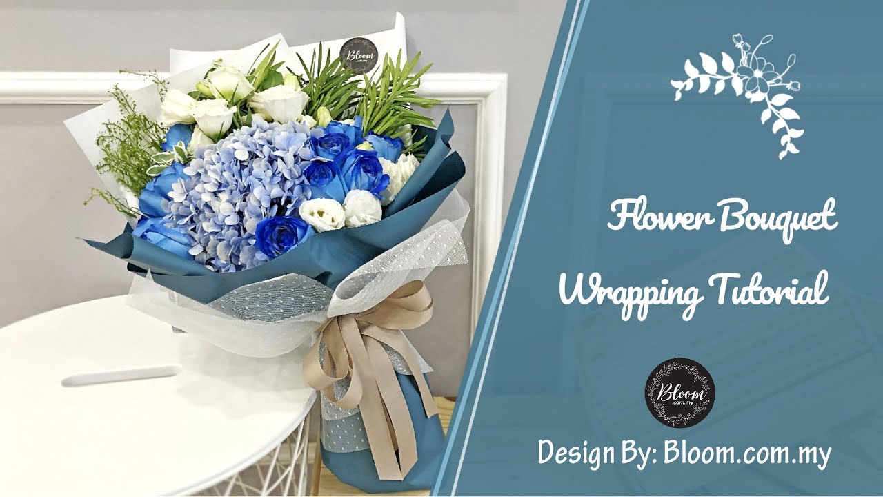 korean style bouquet wrapping/ how to wrap flower bouquet