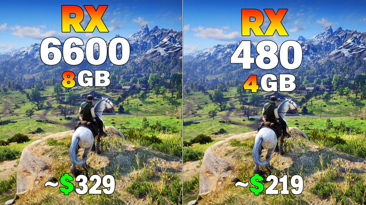 RX 6600 vs RX 480 - Test in 8 Games