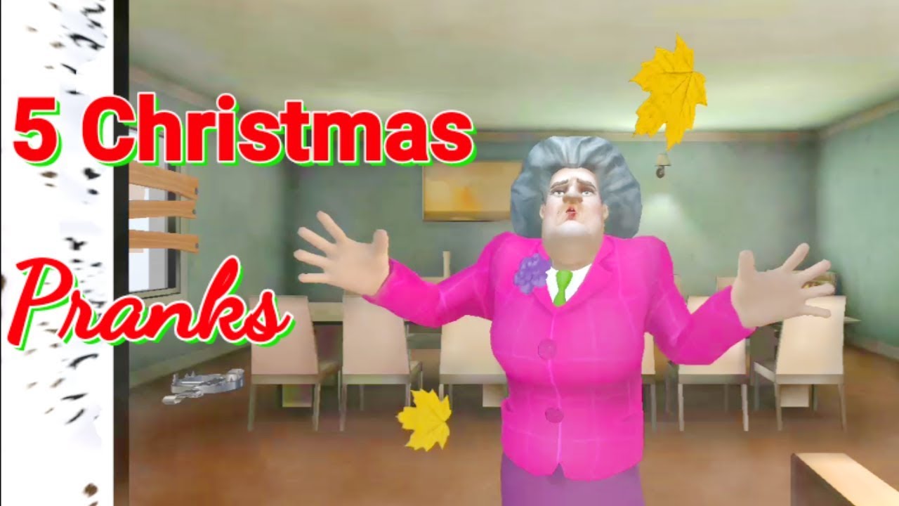 5 Christmas Pranks In Scary Teacher 3D Version 5.3.4