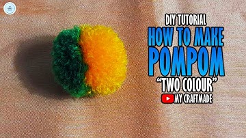 How to make Two color pompom | DIY Tutorial