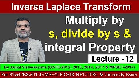 IITJAM/CSIRNET/UPSC  Maths Series II Inverse Laplace Transform By Partial Fraction (Lecture12)